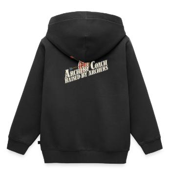 Tir à l’arc Flèche Tir à l’arc Tir à l’arc - Sweat Premium à capuche enfant bio - noir - Dos - AI Model Kid Male (0cm)