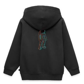 Astronaute astronaute cosmonaute - Sweat Premium à capuche enfant bio - noir - Dos - AI Model Kid Male (0cm)