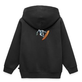Wakeboard Wakeboarder Astronaut - Kinder Premium Organic Hoodie - Schwarz - Hinten - AI Model Kid Male (0cm)