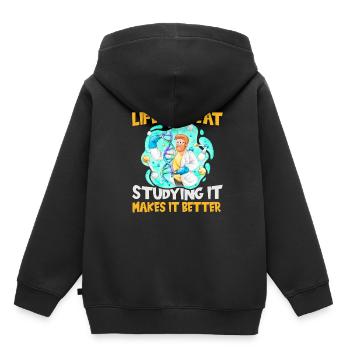 Biologie Biologe Biologie Hauptfach - Kinder Premium Organic Hoodie - Schwarz - Hinten - AI Model Kid Male (0cm)
