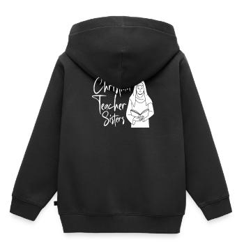 Professeur de religion Religieuse Religieuse - Sweat Premium à capuche enfant bio - noir - Dos - AI Model Kid Male (0cm)