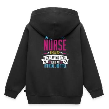 Infirmier - Sweat Premium à capuche enfant bio - noir - Dos - AI Model Kid Male (0cm)