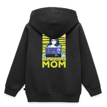 Web Developer Web Developer Web Developer - Kids Premium Organic Hoodie - black - Back - AI Model Kid Male (0cm)