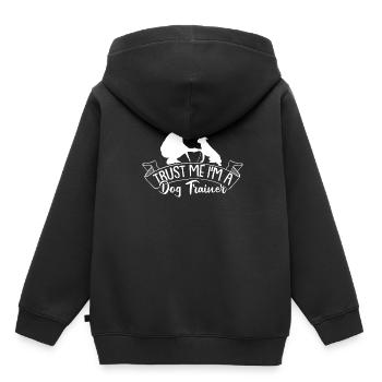 Dresseur de chiens Dresseur de chiens - Sweat Premium à capuche enfant bio - noir - Dos - AI Model Kid Male (0cm)