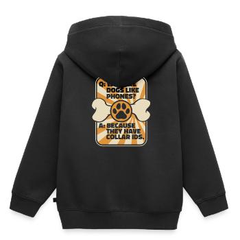 Dresseur de chiens Dresseur de chiens - Sweat Premium à capuche enfant bio - noir - Dos - AI Model Kid Male (0cm)