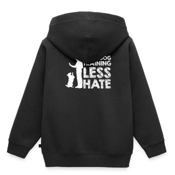 Hundetrainer Hundetrainer - Kinder Premium Organic Hoodie - Schwarz - Hinten - AI Model Kid Male (0cm)