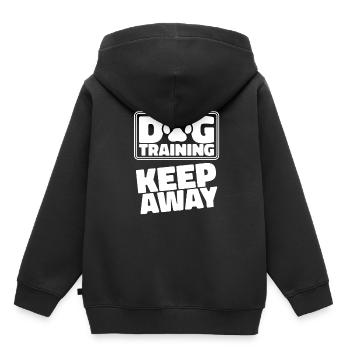 Dresseur de chiens Dresseur de chiens - Sweat Premium à capuche enfant bio - noir - Dos - AI Model Kid Male (0cm)