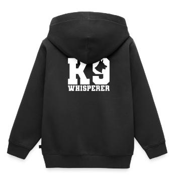 Dresseur de chiens Dresseur de chiens - Sweat Premium à capuche enfant bio - noir - Dos - AI Model Kid Male (0cm)