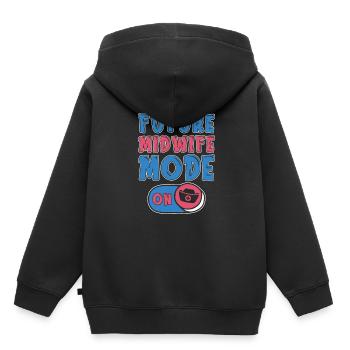 Hebamme Zukünftige Hebamme - Kinder Premium Organic Hoodie - Schwarz - Hinten - AI Model Kid Male (0cm)