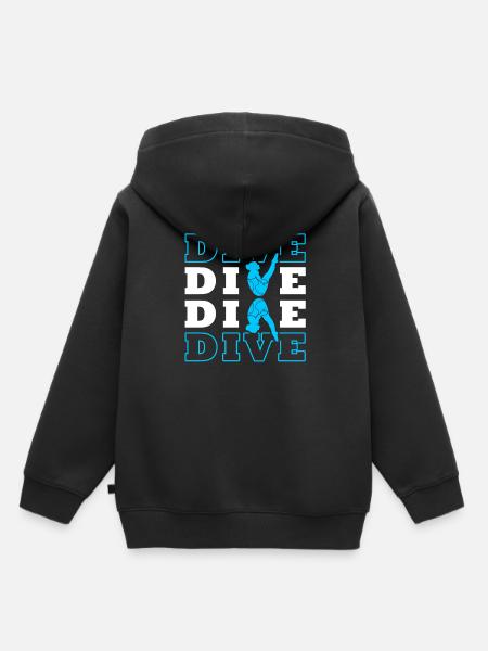Turmspringen Turmspringer - Kinder Premium Organic Hoodie - Schwarz