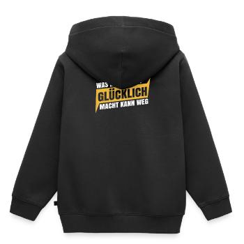Schwarzer Humor Ironie - Kinder Premium Organic Hoodie - Schwarz - Hinten - AI Model Kid Male (0cm)