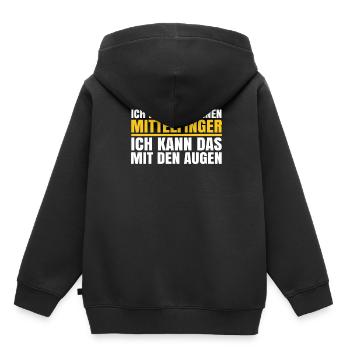 Schwarzer Humor Ironie - Kinder Premium Organic Hoodie - Schwarz - Hinten - AI Model Kid Male (0cm)
