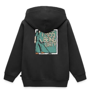 Schürfer Schürfen Schatz - Kinder Premium Organic Hoodie - Schwarz - Hinten - AI Model Kid Male (0cm)