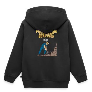 Schürfer Schürfen Schatz - Kinder Premium Organic Hoodie - Schwarz - Hinten - AI Model Kid Male (0cm)