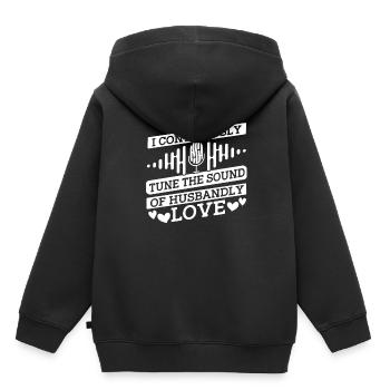 Ingénieur du son Ingénieur du son mari - Sweat Premium à capuche enfant bio - noir - Dos - AI Model Kid Male (0cm)