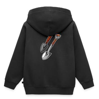 Hobbygärtner Garten - Kinder Premium Organic Hoodie - Schwarz - Hinten - AI Model Kid Male (0cm)