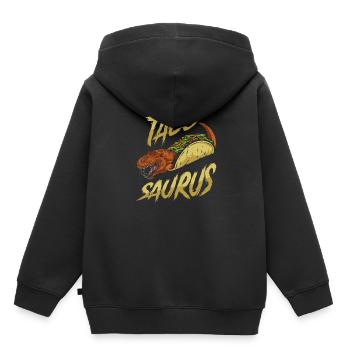 Dinosaure Dinosaure adulte - Sweat Premium à capuche enfant bio - noir - Dos - AI Model Kid Male (0cm)