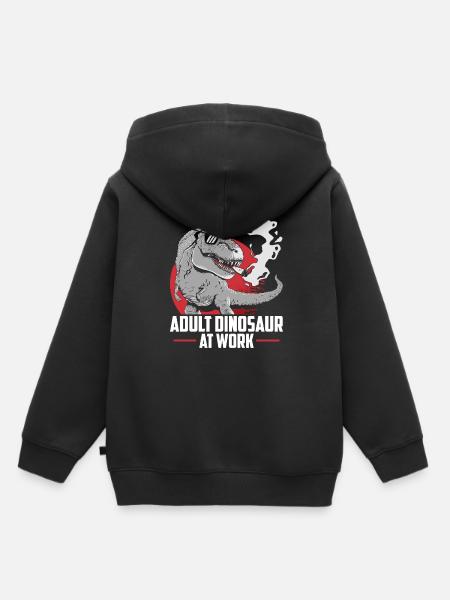 Dinosaurier Erwachsener Dinosaurier - Kinder Premium Organic Hoodie - Schwarz