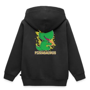 Dinosaure Dinosaure adulte - Sweat Premium à capuche enfant bio - noir - Dos - AI Model Kid Male (0cm)