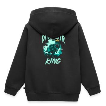 Dinosaure Dinosaure adulte - Sweat Premium à capuche enfant bio - noir - Dos - AI Model Kid Male (0cm)