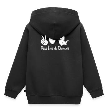 Dinosaure Dinosaure adulte - Sweat Premium à capuche enfant bio - noir - Dos - AI Model Kid Male (0cm)