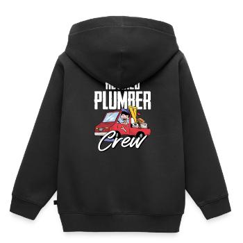 Klempner Installateur Besatzung - Kinder Premium Organic Hoodie - Schwarz - Hinten - AI Model Kid Male (0cm)