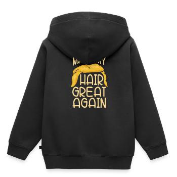 Coiffeur Coiffeur Coiffeur - Sweat Premium à capuche enfant bio - noir - Dos - AI Model Kid Male (0cm)
