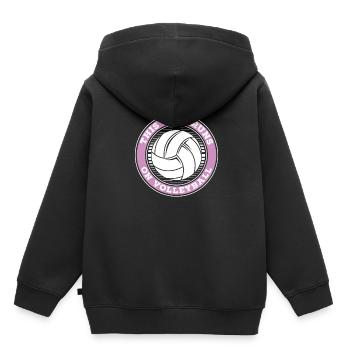 Volleyball Volleyball Player Volleyball Mama - Sweat Premium à capuche enfant bio - noir - Dos - AI Model Kid Male (0cm)