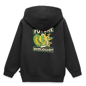 Biologie Biologe Kinder Biologie - Kinder Premium Organic Hoodie - Schwarz - Hinten - AI Model Kid Male (0cm)