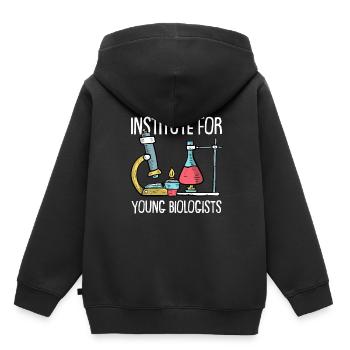 Biologie Biologe Kinder Biologie - Kinder Premium Organic Hoodie - Schwarz - Hinten - AI Model Kid Male (0cm)