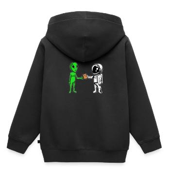 Christ Christianisme Astronaute - Sweat Premium à capuche enfant bio - noir - Dos - AI Model Kid Male (0cm)