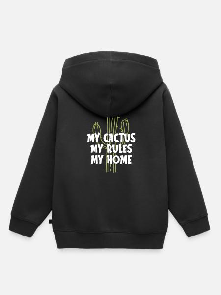 Kaktus Garten Kaktus - Kinder Premium Organic Hoodie - Schwarz