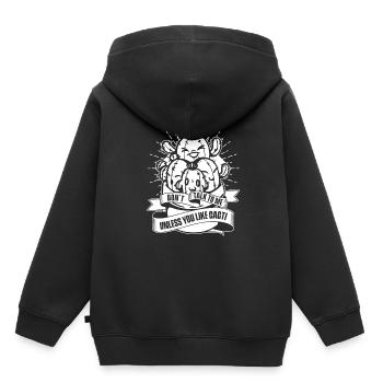 Kaktus Garten Kaktus - Kinder Premium Organic Hoodie - Schwarz - Hinten - AI Model Kid Male (0cm)