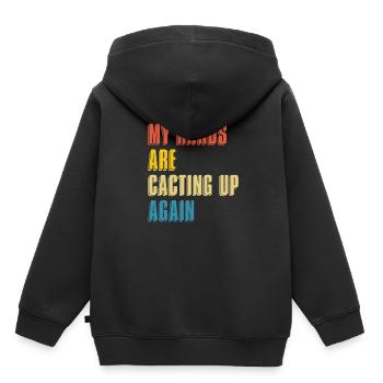 Kaktus Garten Kaktus - Kinder Premium Organic Hoodie - Schwarz - Hinten - AI Model Kid Male (0cm)