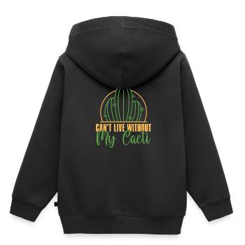 Kaktus Garten Kaktus - Kinder Premium Organic Hoodie - Schwarz - Hinten - AI Model Kid Male (0cm)