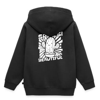 Kaktus Garten Kaktus - Kinder Premium Organic Hoodie - Schwarz - Hinten - AI Model Kid Male (0cm)