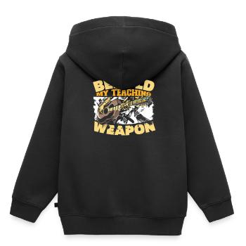 Professeur de musique Professeur de musique Professeur de musique - Sweat Premium à capuche enfant bio - noir - Dos - AI Model Kid Male (0cm)