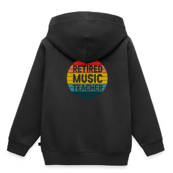 Professeur de musique Professeur de musique Professeur de musique - Sweat Premium à capuche enfant bio - noir - Dos - AI Model Kid Male (0cm)