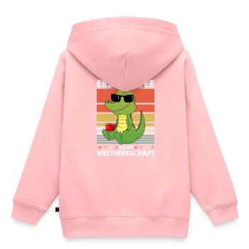 Krokodil Alligator Kaffee-Sonnenbrille - Kinder Premium Organic Hoodie - Rosa - Hinten - AI Model Kid Female (0cm)