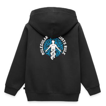 Biologiste Biologiste Biologiste moléculaire ADN - Sweat Premium à capuche enfant bio - noir - Dos - AI Model Kid Male (0cm)