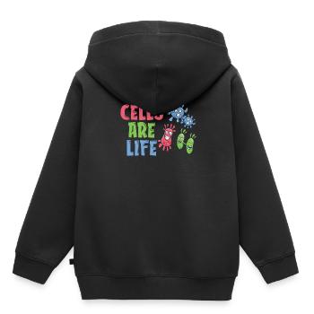 Biologie Biologe Zellen Molekularbiologe - Kinder Premium Organic Hoodie - Schwarz - Hinten - AI Model Kid Male (0cm)
