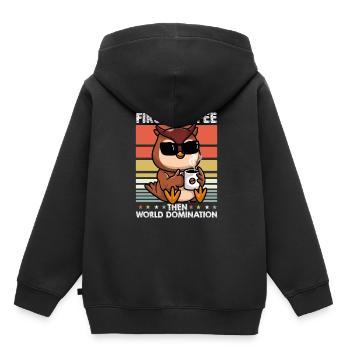 Bird Ornithologist Coffee Sunglasses - Kids Premium Organic Hoodie - black - Back - AI Model Kid Male (0cm)