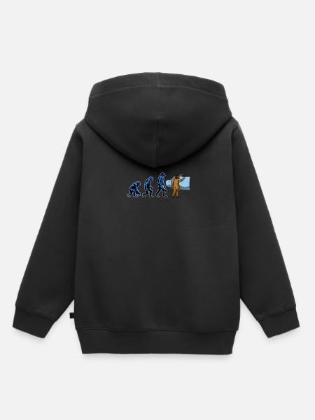 Flugzeug Mechaniker Evolution - Kinder Premium Organic Hoodie - Schwarz