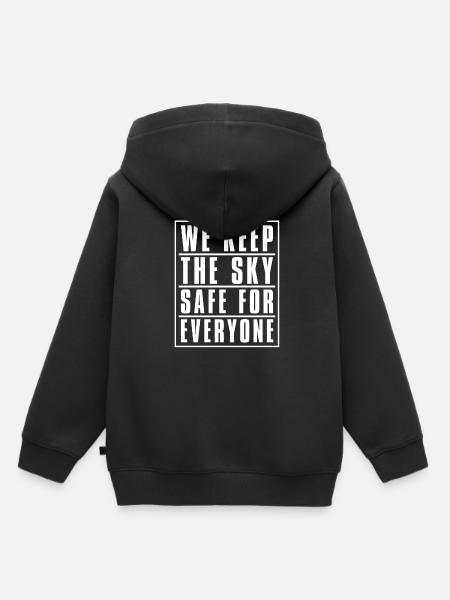 Flugzeug Mechaniker Himmel - Kinder Premium Organic Hoodie - Schwarz