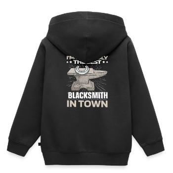 Blacksmith Metal Worker Anvil - Kids Premium Organic Hoodie - black - Back - AI Model Kid Male (0cm)