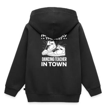 Tanzlehrer Turnschuhe - Kinder Premium Organic Hoodie - Schwarz - Hinten - AI Model Kid Male (0cm)