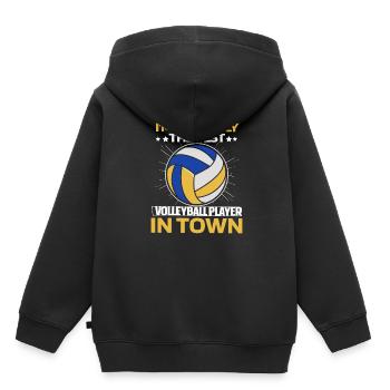Volleyball volleyball players - Kids Premium Organic Hoodie - black - Back - AI Model Kid Male (0cm)