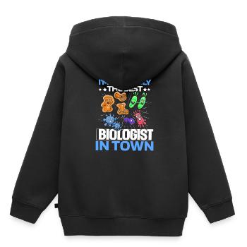 Biologie Biologe Zellen - Kinder Premium Organic Hoodie - Schwarz - Hinten - AI Model Kid Male (0cm)