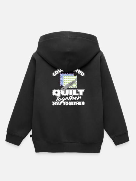 Quilting Paar - Kinder Premium Organic Hoodie - Schwarz