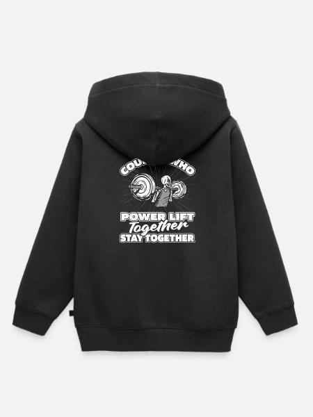 Powerlifting Powerlifter Paar - Kinder Premium Organic Hoodie - Schwarz